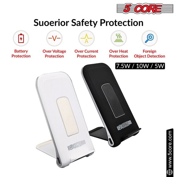 Wireless Charger 10W Fast Wireless Charging Pad Glass Top Pair Slim USB-C CDKW03 - Picture 6 of 9